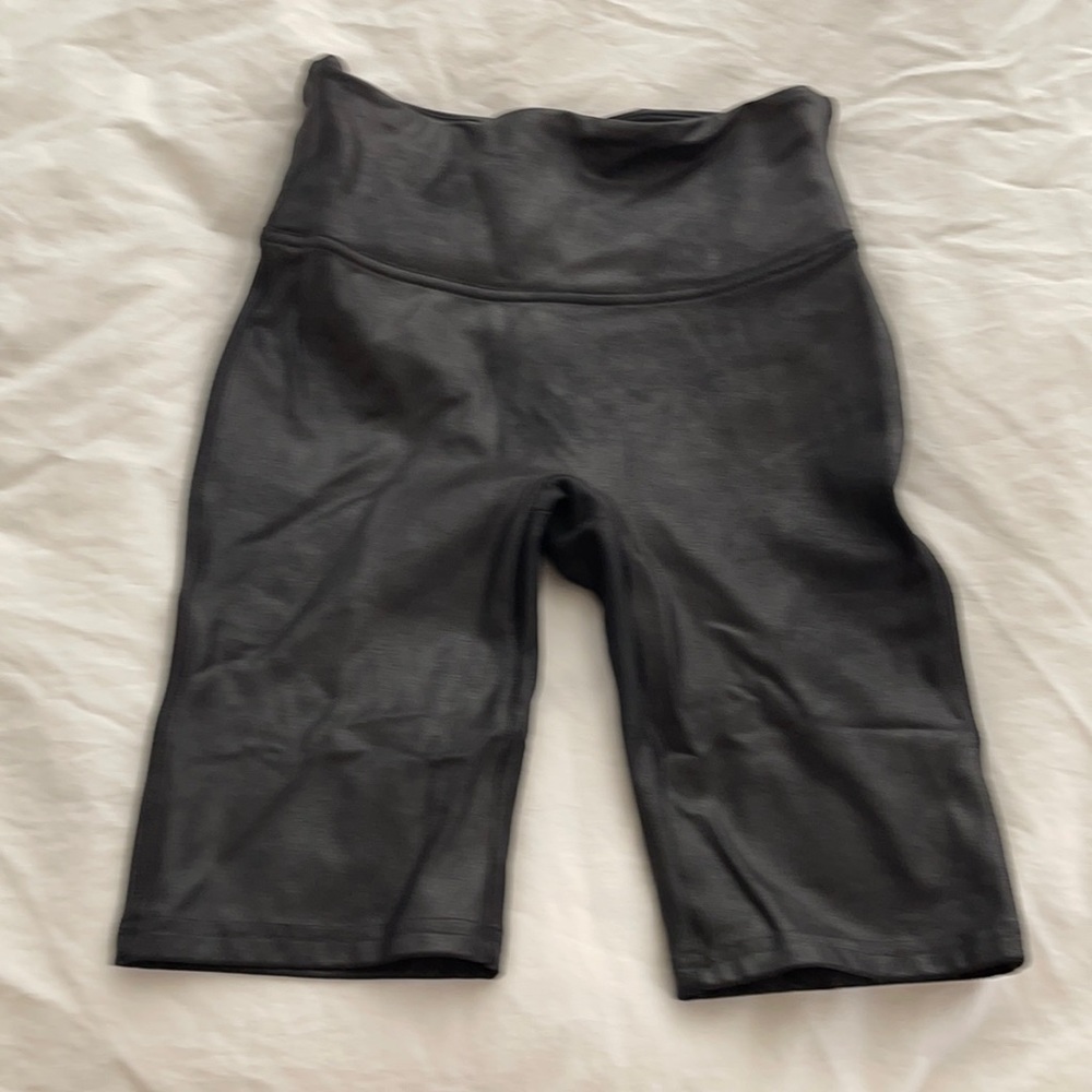 SPANX faux leather bike shorts